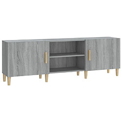 vidaXL Meuble TV Sonoma gris 150x30x50 cm Bois d'ingénierie