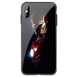 Universal L'étui en verre trempé de choc personnalisé Avengers pour Apple iPhone X