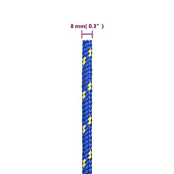 vidaXL Corde de bateau Bleu 8 mm 250 m Polypropylène pas cher