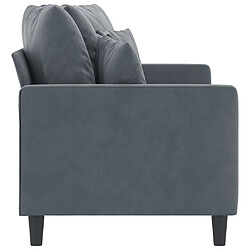 Acheter Maison Chic Canapé à 2 places,Sofa de Salon,Canapé droit Gris foncé 140 cm Velours -GKD397174