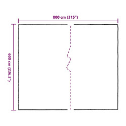 vidaXL Bâche transparente avec œillets 6x8 m polyéthylène pas cher