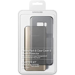 SANAG Pack Pour Galaxy S8 Avec Coque Transparente + Batterie Externe 5.2A Charge Rapide + Film De Protection