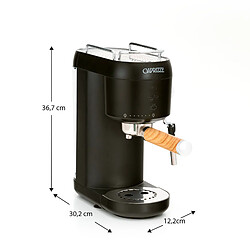 Acheter Machine à Café Espresso Semi Automatique Caprizze Hikari 1400W 20 bars avec Vaporisateur et Mousseur USB inclus Noir Mat