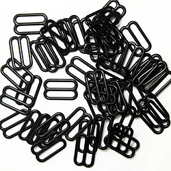 100x métal noir lingerie matériel clip de couture crochet oeil 15mm pour bretelles de soutien-gorge pas cher