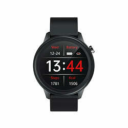 Chrono Montre Connectée pour hommes femmes Montre de Mesure de la température corporelle de l'oxygène sanguin et de la fréquence Cardiaque Montre de Surveillance du Sommeil traqueurs d'activité avec écran Tactile pour iOS Android-Noir1