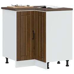 vidaXL Armoire d'angle de cuisine Lucca chêne marron bois d'ingénierie