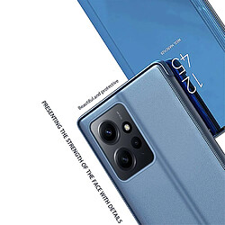 Acheter Htdmobiles Housse pour Xiaomi Redmi Note 12 4G - etui portefeuille miroir clear view + verre trempe - BLEU