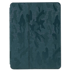 Etui en PU X-LEVEL motif camouflage, fonction réveil/veille automatique avec support et porte-crayon vert pour votre iPad 9.7-pouces (2017)/(2018)/Air (2013)/Air 2/Pro 9.7 pouces (2016)