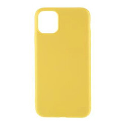 Universal Étui en silicone liquide doux jaune pour votre Apple iPhone 11 6,1 pouces