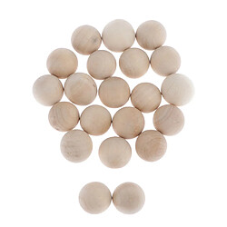 Acheter 40 Pièces Boules Pleines en Bois, Diamètre 30 mm, Billes en Bois de Hêtre Non Traité, Non Percée