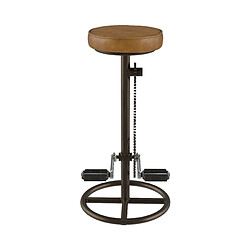 Avis Rendez Vous Deco Tabouret de bar indus Gaya en cuir 73 cm