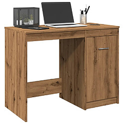 vidaXL Bureau chêne artisanal 100x50x76 cm bois d'ingénierie