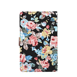 Avis Wewoo Housse Coque Étui de protection en cuir à rabat horizontal PC tissu fleur pour Galaxy Tab A 8 2019 P200 / P205avec porte-cartes et porte-cartesporte-monnaie et cadre photo Noir