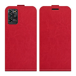 Coque en TPU + PU texture crazy horse vertical avec porte-carte rouge pour votre ZTE Blade V30 Vita/V2022