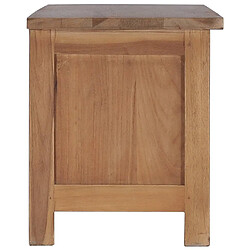 Maison Chic Meuble TV scandinave - Banc TV pour salon 90x30x35 cm Bois de teck massif -MN25189 pas cher