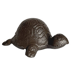 L'Héritier Du Temps Tortue Cache Clés Sculpture Statuette Décoration Cache Clefs en Fonte Patinée Marron 6x8,50x12cm