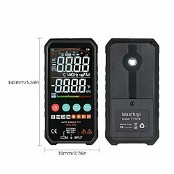 Justgreenbox Multimètre numérique LCD 3,3 pouces Super Slim Palm Size 6000 Comptes True RMS Universal Meter