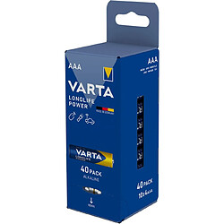 Avis Varta Piles Alcaline Micro AAA LR03 Longlife Box (Pack de 40) 04903 121 154