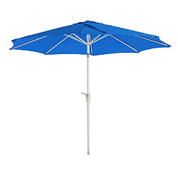 Decoshop26 Parasol de jardin Ø 3m inclinable polyester/aluminium 5kg bleu 04_0003880