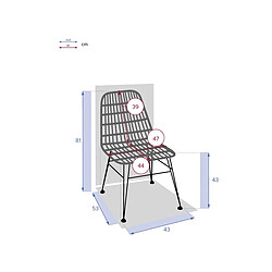 Acheter Chaise de jardin en résine tressée Lambada Sesame - Hespéride