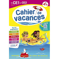 Cahier de vacances du CE1 au CE2, 7-8 ans : tout le programme