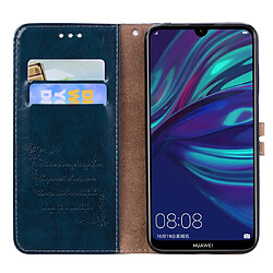 Acheter Wewoo Housse Coque Business Style Oil Wax Texture en cuir à rabat horizontal pour Huawei Y7 2019avec support et fentes cartes et portefeuille bleu