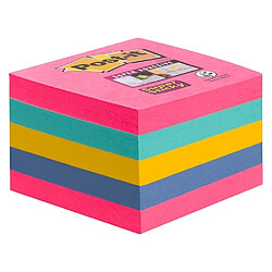 Bloc cube assorti Super Sticky Post-it - 76 x 76 cm - bloc de 440 feuilles