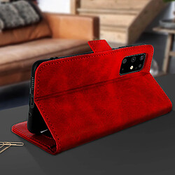 Avizar Housse Samsung Galaxy S20 Plus Étui Folio Porte-cartes Fonction Support Rouge pas cher