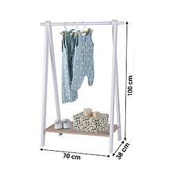 Avis Toilinux Penderie Dream pour enfant - H. 100 cm. - Bois et Blanc