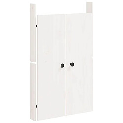 vidaXL Portes de cuisine d'extérieur blanc 50x9x82 cm bois pin massif