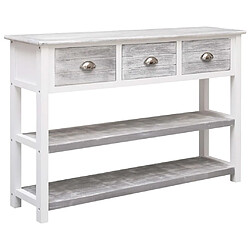 Maison Chic Commode Buffet - Meuble de rangement Antique Gris 115x30x76 cm Bois -GKD85455