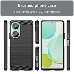 Htdmobiles Coque pour Huawei Nova 11i - housse etui silicone gel carbone + verre trempe - NOIR