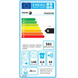 Sèche-linge à condensation 60cm 8kg - fasc6181 - FAGOR