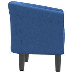 Avis vidaXL Chaise cabriolet bleu tissu