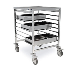 Chariot Bas de Transport GN 2/1 Renforcé en Inox - Distform