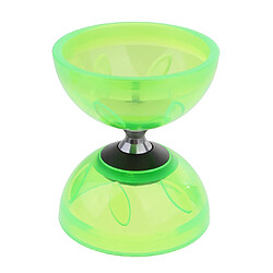 Jouets diabolo de jonglerie à triple palier avec bâtons et ficelle 13 cm de diamètre vert