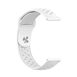 Avis Bracelet en TPU couleur unie blanc pour votre Samsung Galaxy Watch 42mm