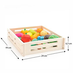 Acheter Dinette Plateau d'Aliments pour Enfants Montessori Robincool Eco Fruit en Bois Écologique 17 accessoires magnétisés