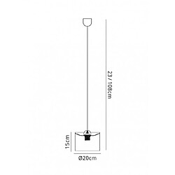 Avis Luminaire Center Suspension Dako Noir 1 ampoule 22,5cm