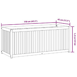 vidaXL Jardinière 110x45x44 cm bois massif d'acacia et acier pas cher