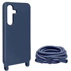 Avizar Coque Cordon Semi-Rigide pour Samsung Galaxy S24 Bleu Nuit