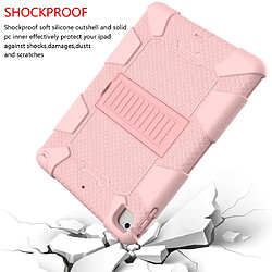 Avis Wewoo Coque Souple de protection en silicone bicolore antichoc pour iPad 9.7 2018 et 9.7 2017 & Air 2 avec support or rose