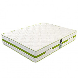 LUXURY LITERIE Matelas Rêverie, 30 cm, mousse haute densité, ferme, face été/hiver + 1 oreiller + couette, 140x190cm