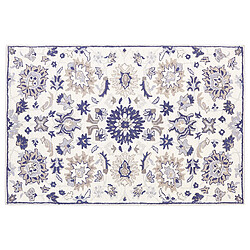 Beliani Tapis de laine beige et bleu 160 x 230 cm KUMRU