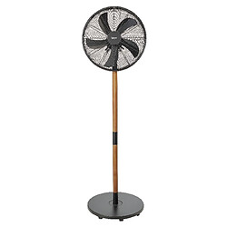 Bimar Ventilateur sur pied Aria- Réglable, antidérapant, fiable - Marron, Noir en Métal, Bois, 45x150x43 cm