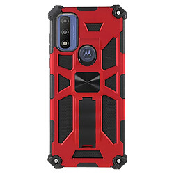 Coque en TPU anti-rayures avec béquille rouge pour votre Motorola G Pure