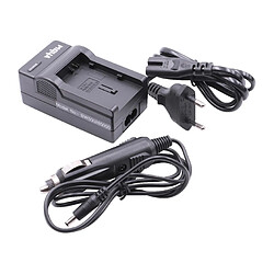 vhbw CHARGEUR SECTEUR 220V + VOITURE 12V pour BATTERIE CANON BP-807, BP-808, BP-809, BP-817, BP-819, BP-820, BP-827, BP-828.