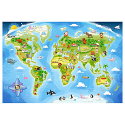 Castorland Puzzle Maxi 40 pièces : Carte du monde