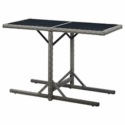 Acheter Maison Chic Table de jardin | Table d'extérieur Anthracite 110x53x72 cm Verre et résine tressée -GKD20414