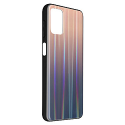 Avizar Coque Xiaomi Redmi 9T et Poco M3 Hybride Holographique Brillant Marron